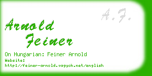 arnold feiner business card